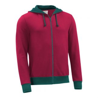 Kapuzenjacke_fairtrade_weinrot_LMUOJ5_front