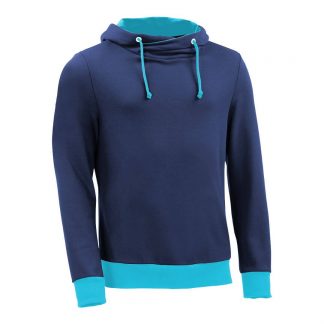 Kapuzenpullover mit Schalkragen_fairtrade_blau_TPYSQB_front