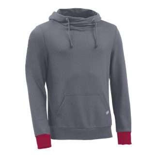 Kapuzenpullover mit Schalkragen_fairtrade_grau_V4N15I_front