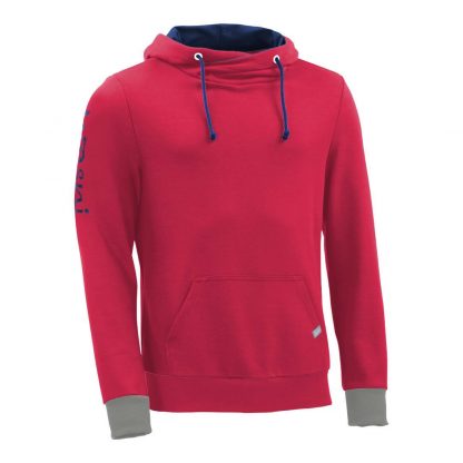 Kapuzenpullover mit Schalkragen_fairtrade_himbeer_KK4TBM_front