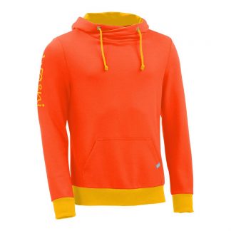 Kapuzenpullover mit Schalkragen_fairtrade_orange_RTEBBL_front