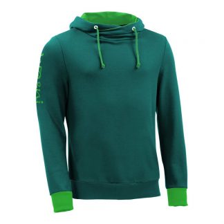 Kapuzenpullover mit Schalkragen_fairtrade_petrol_ZU0Q51_front