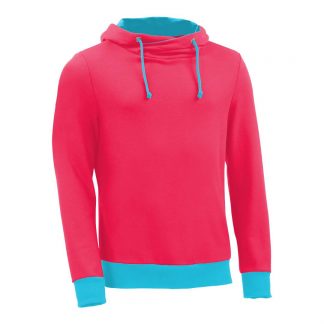 Kapuzenpullover mit Schalkragen_fairtrade_pink_2RASN9_front