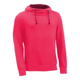 Kapuzenpullover mit Schalkragen_fairtrade_pink_UCPLUL_front