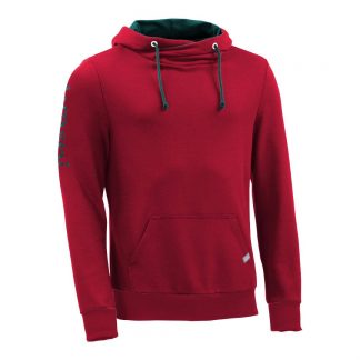 Kapuzenpullover mit Schalkragen_fairtrade_rot_FFTDID_front