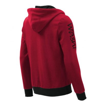 Kapuzenpullover mit Schalkragen_fairtrade_rot_K7015Y_rueck