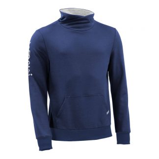 Pullover mit Schalkragen_fairtrade_blau_UHEYSE_front