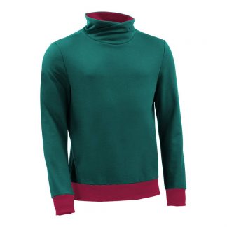 Pullover mit Schalkragen_fairtrade_petrol_HT569L_front