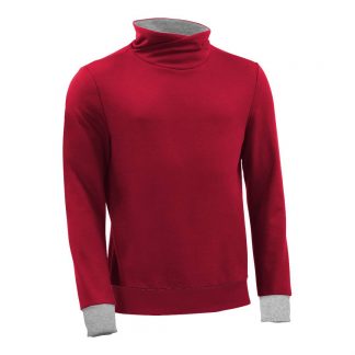 Pullover mit Schalkragen_fairtrade_rot_UTDWE3_front