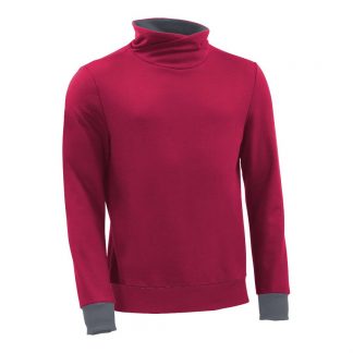 Pullover mit Schalkragen_fairtrade_weinrot_ZSBHF1_front