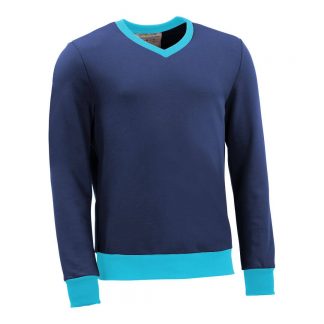 Pullover mit V-Ausschnitt_fairtrade_blau_TNKPCQ_front