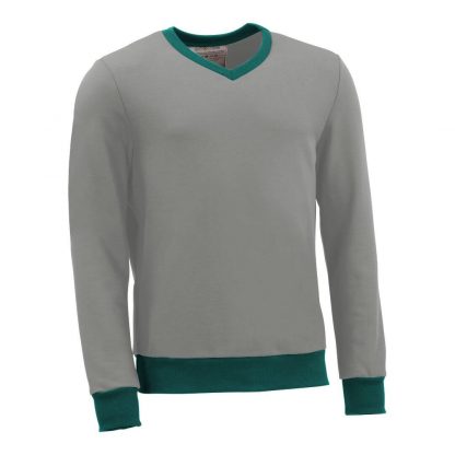 Pullover mit V-Ausschnitt_fairtrade_grau_9NNM8X_front