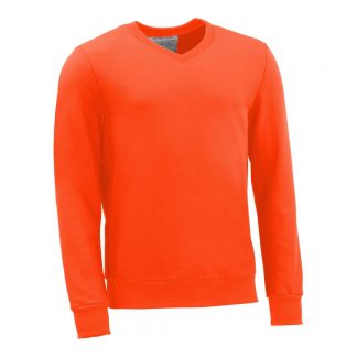 Pullover mit V-Ausschnitt_fairtrade_orange_EWWEPY_front
