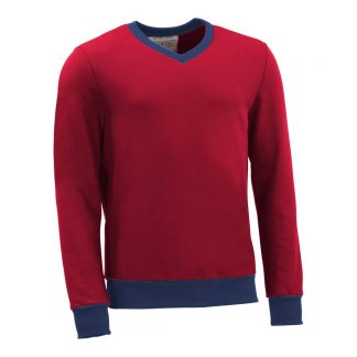 Pullover mit V-Ausschnitt_fairtrade_rot_7LMLID_front