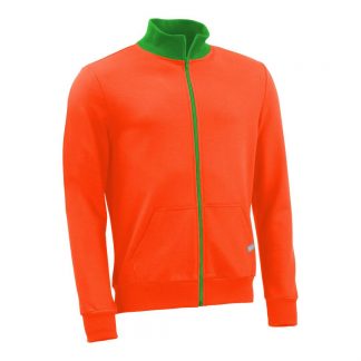 Stehkragenjacke_fairtrade_orange_QNYADD_front