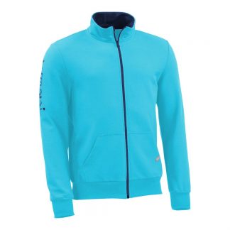 Sweatjacke_fairtrade_tuerkis_EOC62J_front