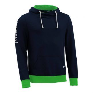 Kapuzenpullover mit Schalkragen_fairtrade_blau_X52O5J_front