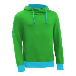 Kapuzenpullover mit Schalkragen_fairtrade_gruen_U9TTUR_front