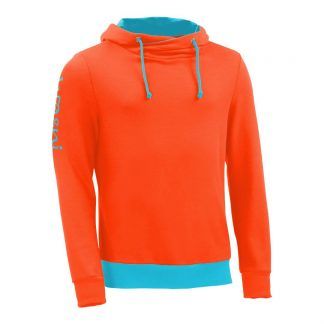 Kapuzenpullover mit Schalkragen_fairtrade_orange_DVKU6Y_front