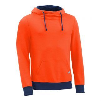 Kapuzenpullover mit Schalkragen_fairtrade_orange_LZJBN4_front