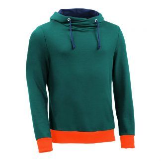 Kapuzenpullover mit Schalkragen_fairtrade_petrol_2IXS7P_front