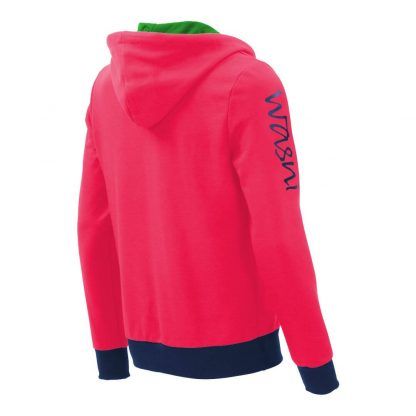 Kapuzenpullover mit Schalkragen_fairtrade_pink_23X3BY_rueck