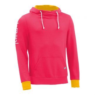 Kapuzenpullover mit Schalkragen_fairtrade_pink_O5A8QC_front