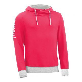 Kapuzenpullover mit Schalkragen_fairtrade_pink_PJP53C_front