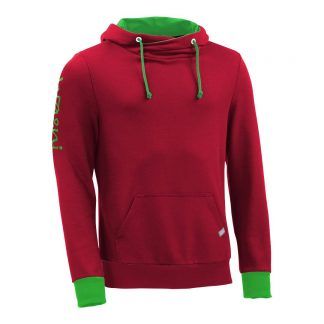 Kapuzenpullover mit Schalkragen_fairtrade_rot_GXYSXD_front