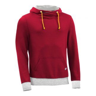 Kapuzenpullover mit Schalkragen_fairtrade_rot_P7CLGW_front