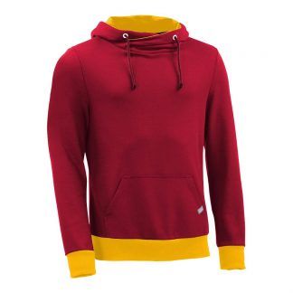 Kapuzenpullover mit Schalkragen_fairtrade_rot_ZMNOWX_front