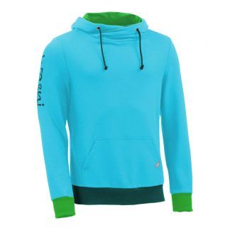 Kapuzenpullover mit Schalkragen_fairtrade_tuerkis_S9CNB6_front