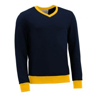 Pullover mit V-Ausschnitt_fairtrade_marineblau_KJDI6S_front