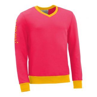 Pullover mit V-Ausschnitt_fairtrade_pink_KMZNKH_front