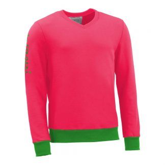 Pullover mit V-Ausschnitt_fairtrade_pink_XBEBAV_front