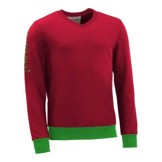 Pullover mit V-Ausschnitt_fairtrade_rot_S5QR0L_front