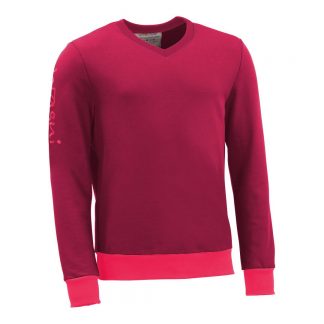 Pullover mit V-Ausschnitt_fairtrade_weinrot_SA2HT3_front