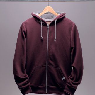 kapuzenjacke-hoodie-maenner-bordeaux