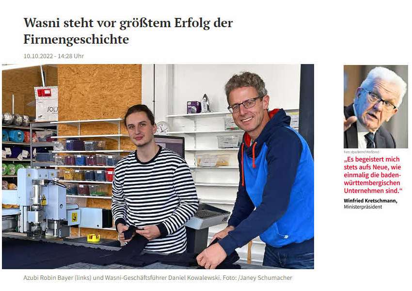 WASNI steht vor Erfolg bei Landespreis für junge Unternehmen