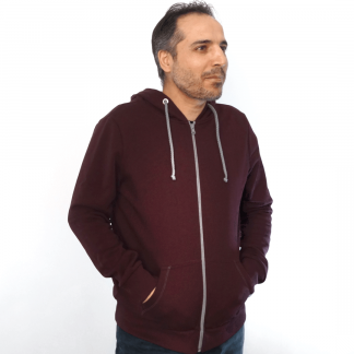 bordeaux_mRV_01 zip Hoodie fair fashion biobaumwolle öko slow fashion Hoodie