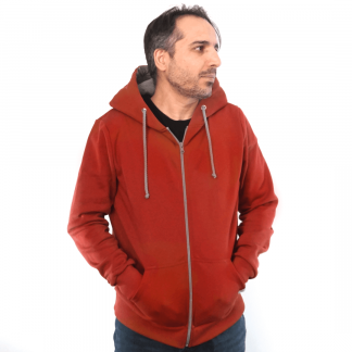 chili_mRV_02 zip Hoodie fair fashion biobaumwolle öko slow fashion Hoodie red jacke rote kapuzenjacke