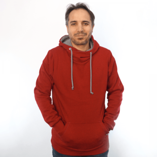 chili_oRV_03 Hoodie fair fashion rot biobaumwolle öko roter slow fashion Hoodie red