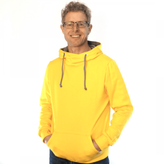 gelb_oRV_01 Hoodie fair fashion biobaumwolle öko slow fashion Hoodie yellow