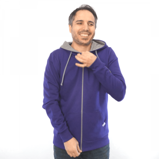 lila_mRV_02 zip Hoodie fair fashion biobaumwolle öko slow fashion Hoodie purple lilane jacke kapuzenjacke
