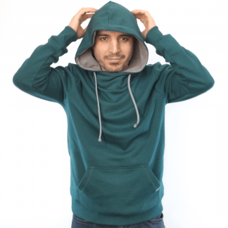 petrol_oRV_02 Hoodie fair fashion biobaumwolle öko slow fashion Hoodie türkis turquoise