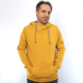 senf_oRV_03 Hoodie fair fashion biobaumwolle öko slow fashion Hoodie yellow mustard