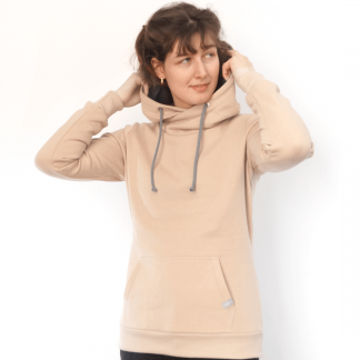 sand_oRV_02 beige hoodie hellbrauner hoodie pullover fair fashion bio baumwolle