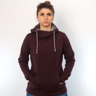 bordeaux Hoodie fair fashion biobaumwolle öko slow fashion Hoodie