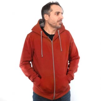 chili zip Hoodie fair fashion biobaumwolle öko slow fashion Hoodie red jacke rote kapuzenjacke