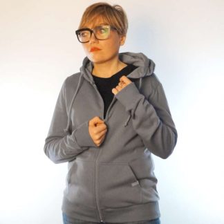 grau Hoodie bio fair fashion biobaumwolle öko kapuzenjacke